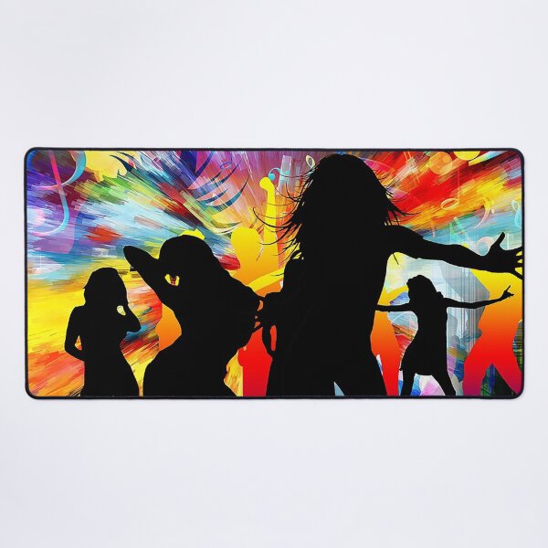 Item preview, Dance, rave, dance reverse silhoutte with color backround, boogie, zombie dance,  designed and sold by Nostrathomas66.