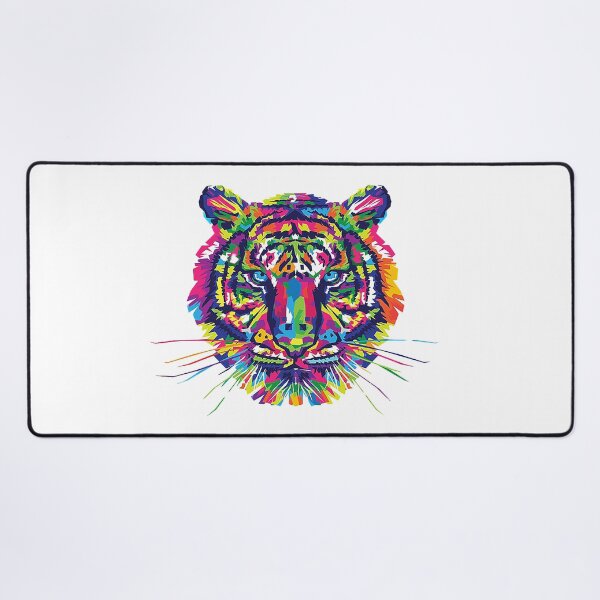 Item preview, Rainbow tiger, pride, king of jungle, color block tiger, whiskers, roar, big cat, hunter, fierce designed and sold by Nostrathomas66.
