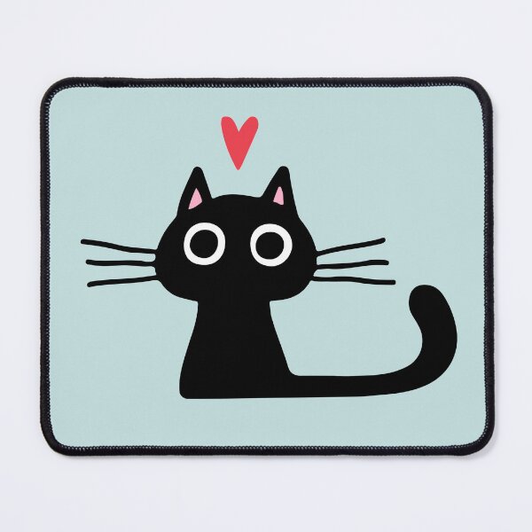Item preview, Cute Black Cat with Heart | Kitten Valentine designed and sold by Jenn Inashvili.