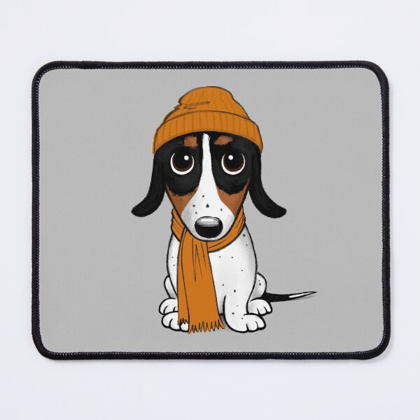 Item preview, Beanie Dog - Piebald Dachshund - Cute Hipster Puppy Dog designed and sold by Jenn Inashvili.