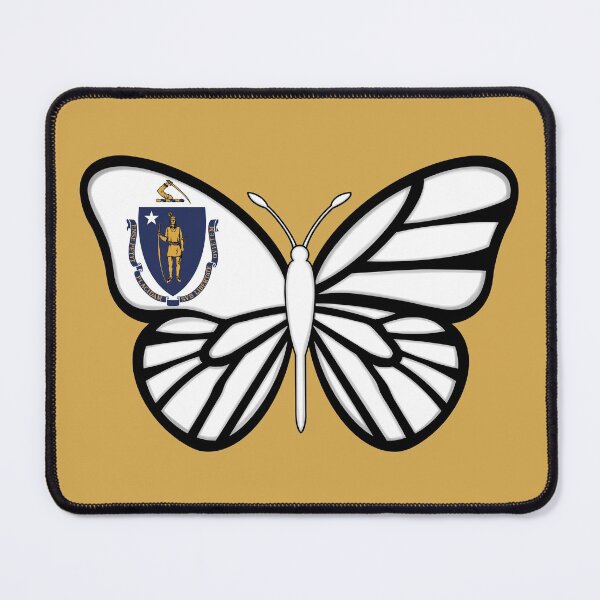 Item preview, State of Massachusetts Flag Butterfly 2 designed and sold by Gsallicat.