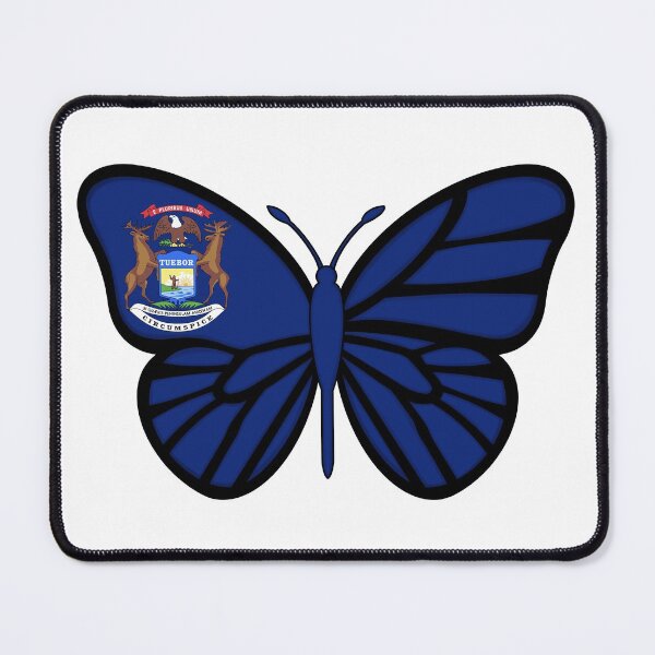 Item preview, State of Michigan Flag Butterfly designed and sold by Gsallicat.