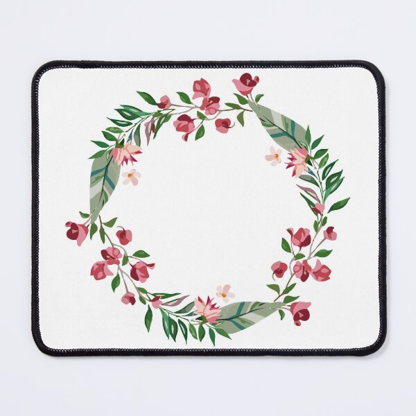 Item preview, Watercolor Red Flowers Wreath designed and sold by monodesigns.