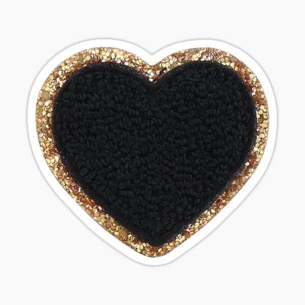 Mini Glitter Varsity Heart Patches - Periwinkle - Monkee's of