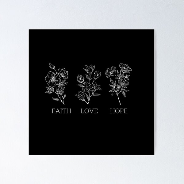 Item preview, FAITH LOVE HOPE, motivation quotes  designed and sold by art-and-sticker.