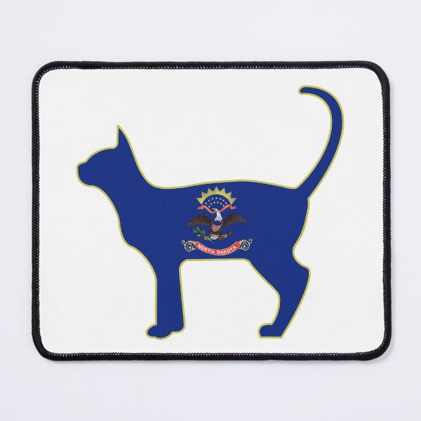 Item preview, State of North Dakota Flag for Cat Lovers designed and sold by Gsallicat.