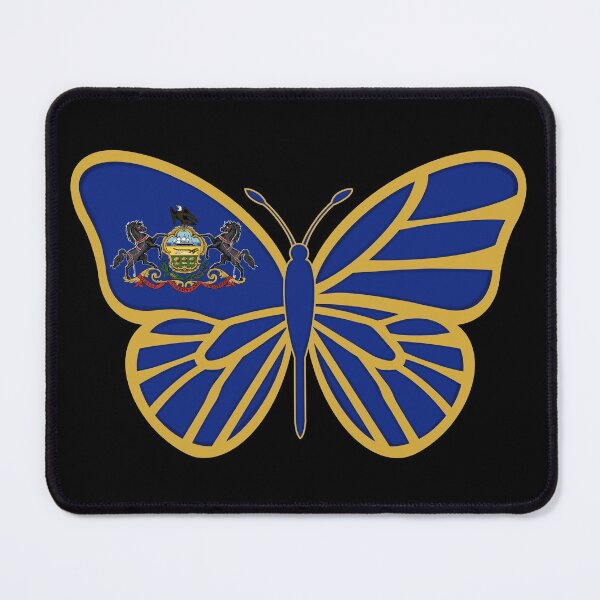 Item preview, State of Pennsylvania Flag Butterfly On Black designed and sold by Gsallicat.