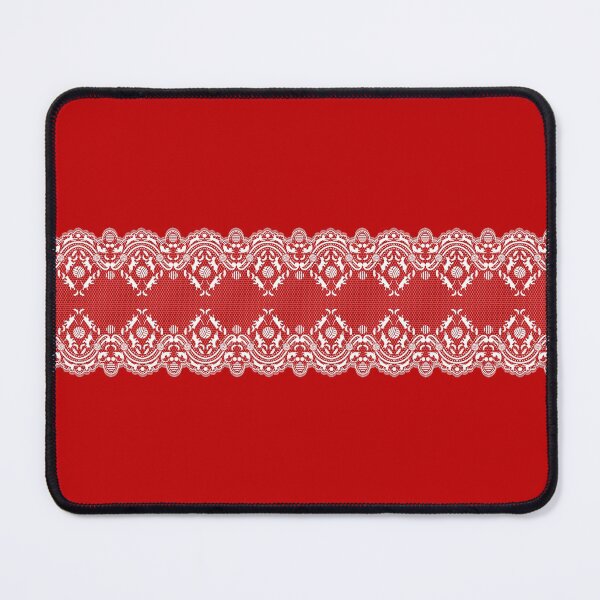 Item preview, Beautiful fine lace with cats playing with feathers and balls of wool with a red background designed and sold by SueKnox.