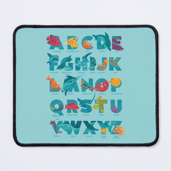 Item preview, Aqualphabet : Cyan (labelled) designed and sold by Wayne Minnis.