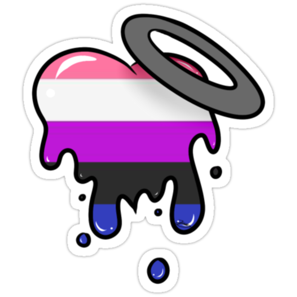 Melting Pride Flag Hearts Genderfluid Stickers By Tricksterjason Redbubble 0492