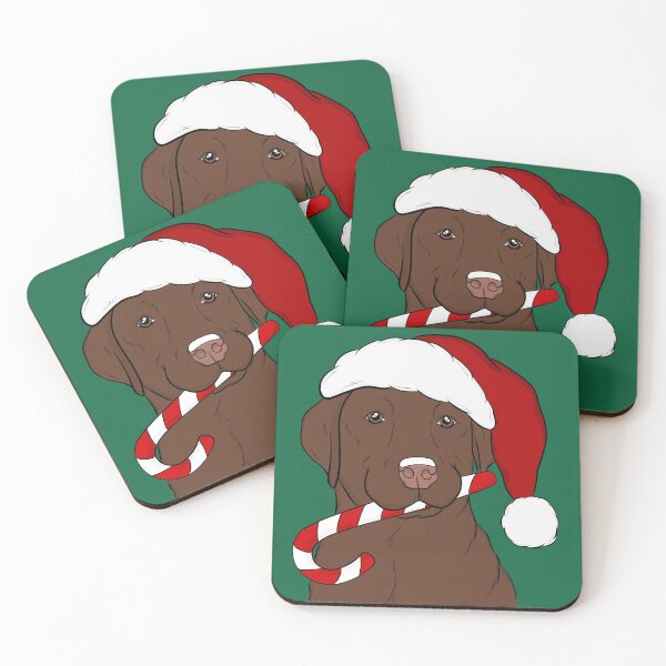 Item preview, Chocolate Lab - Candy Cane  designed and sold by rmcbuckeye.