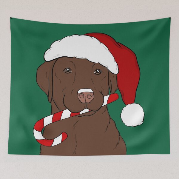 Item preview, Chocolate Lab - Candy Cane  designed and sold by rmcbuckeye.