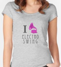 Ich liebe Electro Swing Tailliertes Rundhals-Shirt