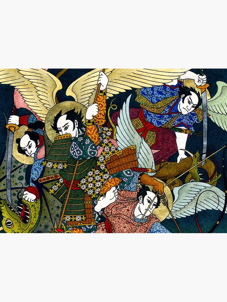 Great Battle in Heaven, Saint Michael and His Angels by danmitsui
