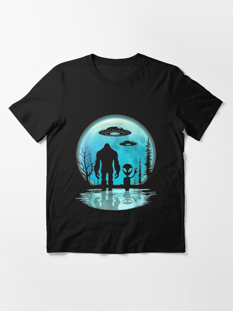 Thumbnail 3 of 7, Essential T-Shirt, Alien And Bigfoot designed and sold by JayneAva.