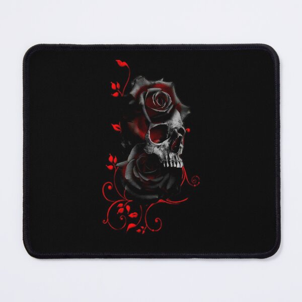 Item preview, Skull with Black and Red Roses designed and sold by Gothic Fantasy.