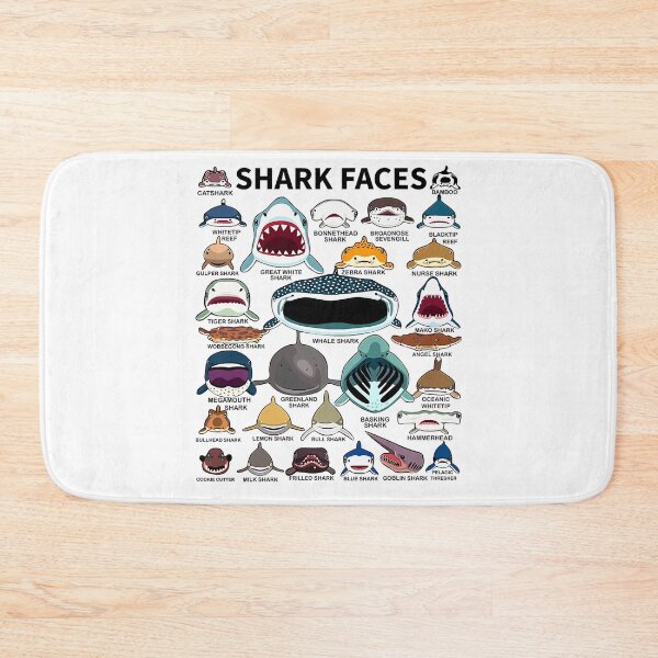 Item preview, Shark Faces - Type of Shark - Shark Faces of All Kinds designed and sold by ClareMadelane.