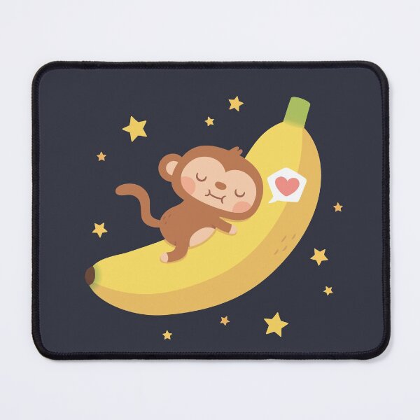 Item preview, Cute Monkey Hugging Banana Moon designed and sold by rustydoodle.