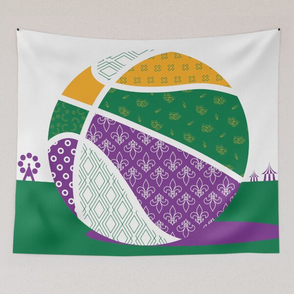 Item preview, New Orleans Mardi Gras NBA Fan Art designed and sold by jkahindo.