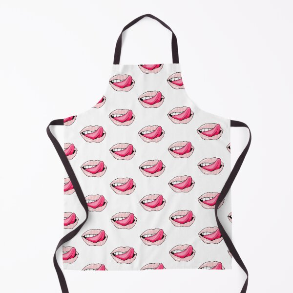 Item preview,  Artistic Abstract Pink Stripes Pattern Lips  with Pink Tongue - by Iskybibblle designed and sold by Iskybibblle.