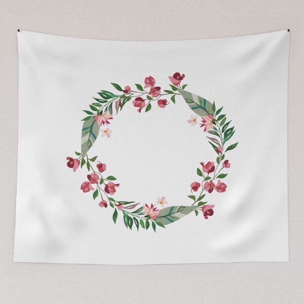 Item preview, Watercolor Red Flowers Wreath  designed and sold by monodesigns.