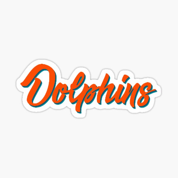 Miami Dolphins name' Sticker for Sale by condog313