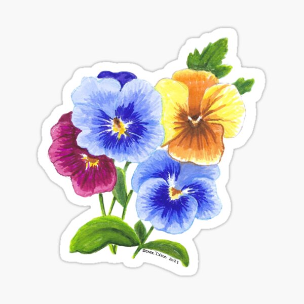 Item preview, Pansy Flowers  designed and sold by ReneeDixonArt.