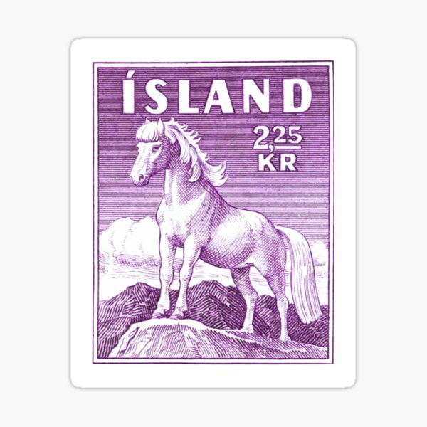 Item preview, 1958 ICELAND Horse Postage Stamp designed and sold by retrographics.
