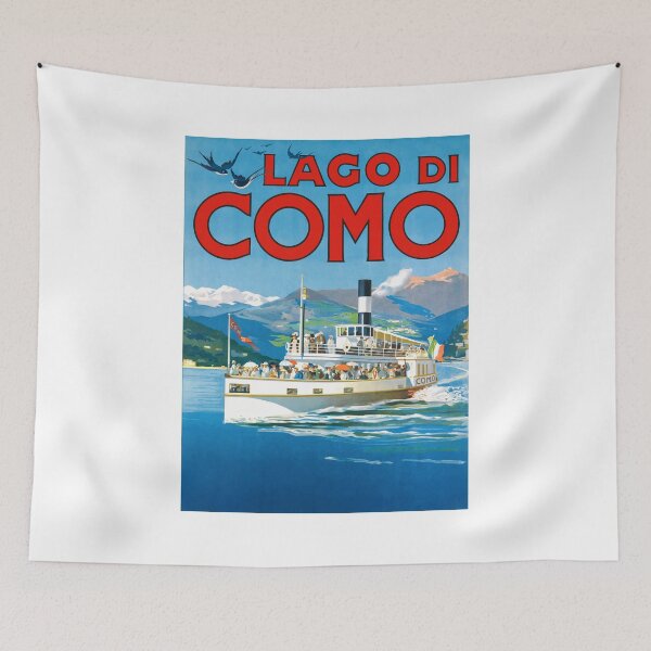 Item preview, 1900 ITALY Lake Como Travel Poster designed and sold by retrographics.