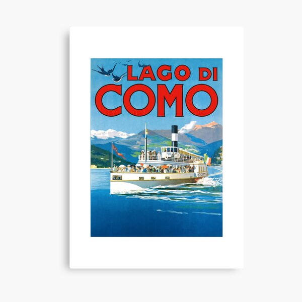 Item preview, 1900 ITALY Lake Como Travel Poster designed and sold by retrographics.