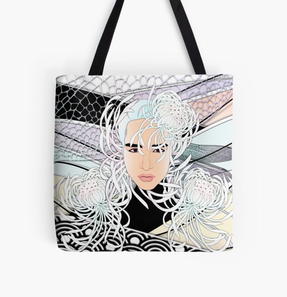 Flowers In Flowers All Over Print Tote Bag