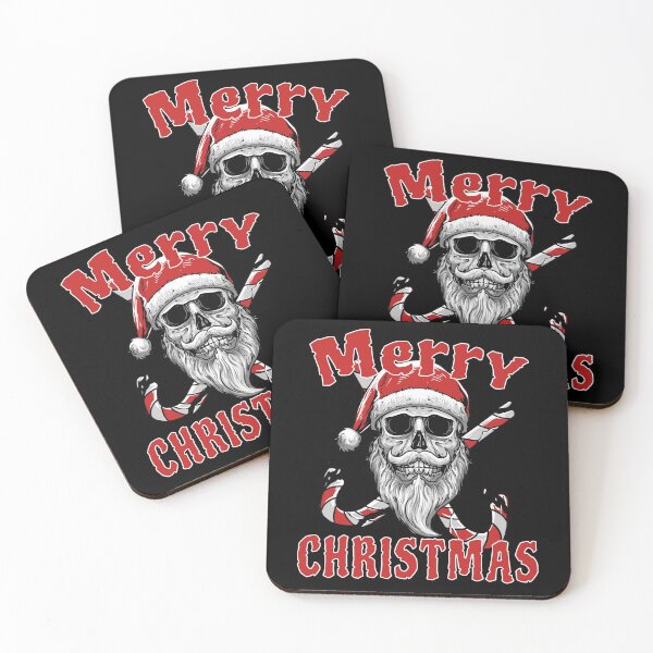 Item preview, Merry Christmas Bearded Santa Skull designed and sold by Qudkin.