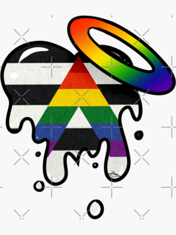 Melting Pride Flag Hearts Straight Allies Sticker For Sale By Tricksterjason Redbubble 8303