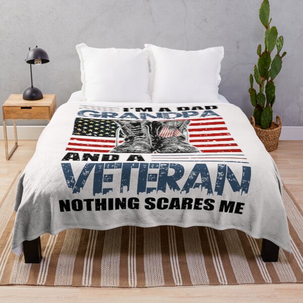 Item preview, I'm A Dad Grandpa and a Veteran Flag america Father's Day designed and sold by Pam140.