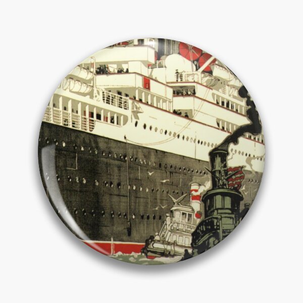 Item preview, VINTAGE OCEAN LINER TRAVEL POSTER designed and sold by Madjack Tees Kiwi SuperStore.