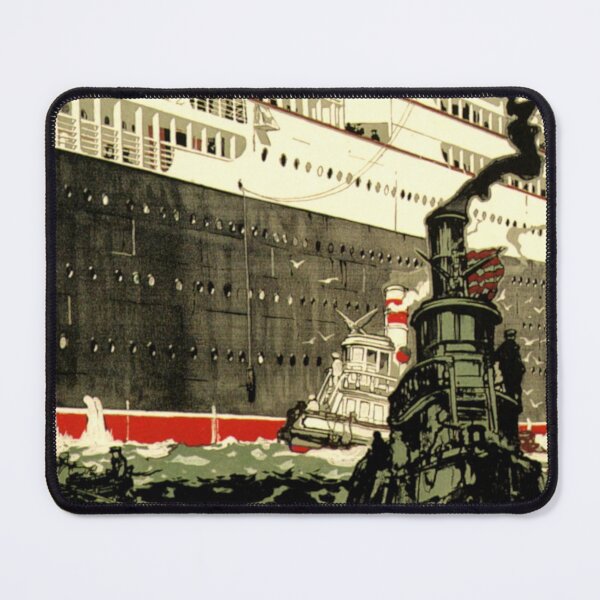Item preview, VINTAGE OCEAN LINER TRAVEL POSTER designed and sold by Madjack Tees Kiwi SuperStore.
