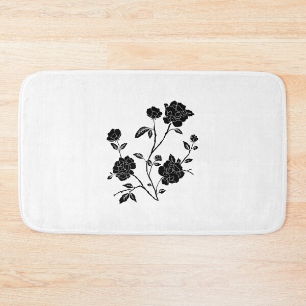 Item preview, black floral designed and sold by surprise-to-me.