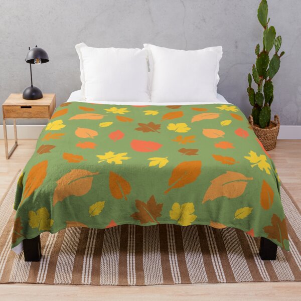 Item preview, Falling Leaves Autumn Oak Green designed and sold by QuidnuncDesigns.