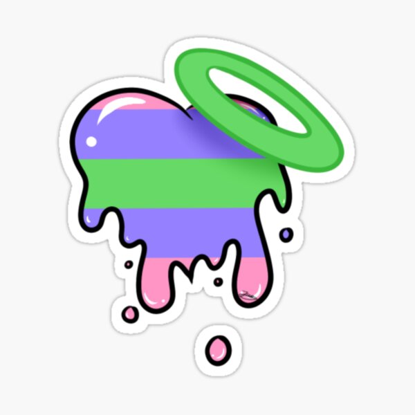 Melting Pride Flag Hearts Trigender Sticker For Sale By Tricksterjason Redbubble 1602