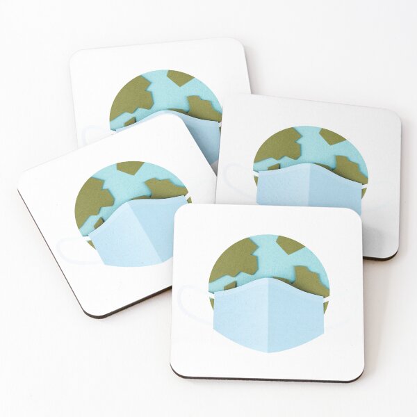 Item preview, Earth wearing a face mask designed and sold by BeeMeCreative.