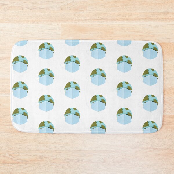 Item preview, Earth wearing a face mask designed and sold by BeeMeCreative.