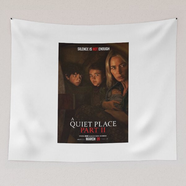 Artikelvorschau, Ein Poster mit einem Teil des Halloween-Horrorfilms „A Quiet Place“ in einer verlassenen Gegend lässt die Figur im Film sehr mutig sein, um zu überwinden entworfen und verkauft von aquietplaceween.