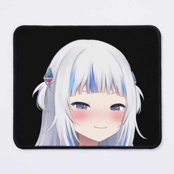 Item preview, Gawr Gura blushing smug smile without hoodie - Hololive #hololiveEnglish #holoMyth designed and sold by OshiOki.
