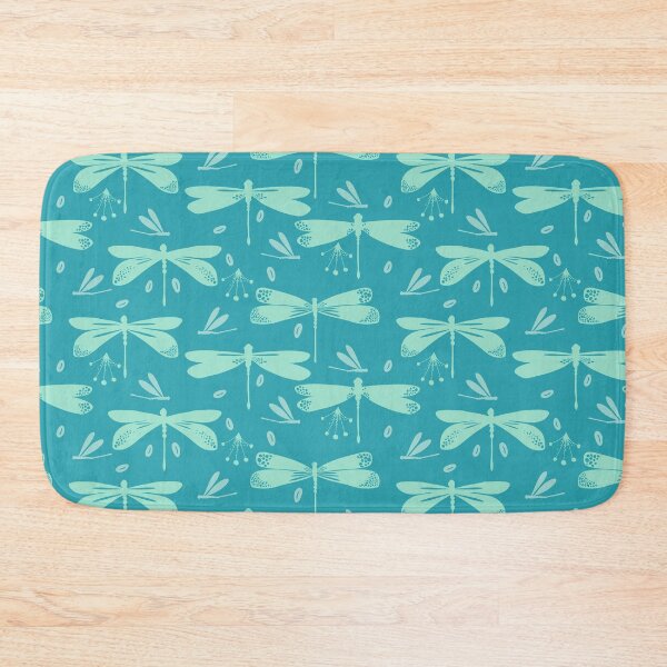 Item preview, Teal Vintage Dragonfly Pattern designed and sold by 22tenDesign.
