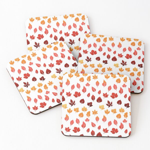 Item preview, Fall Leaves Gradient Autumn Oak White designed and sold by QuidnuncDesigns.