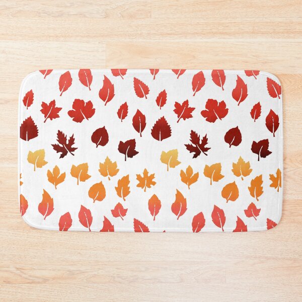 Item preview, Fall Leaves Gradient Autumn Oak White designed and sold by QuidnuncDesigns.