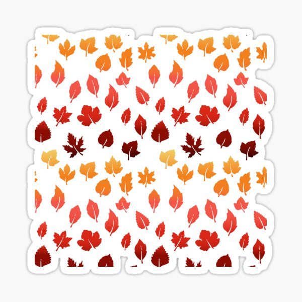 Item preview, Fall Leaves Gradient Autumn Oak White designed and sold by QuidnuncDesigns.