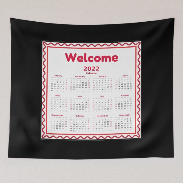 Item preview, WELCOME 2022 Calendar, Happy New Year, Bye 2021 designed and sold by Sun Sand & Sea Art.