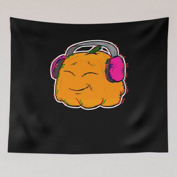 Item preview, Vibe Halloween Glitch Anime Beat Lofi Vibes Pumpkin designed and sold by wrestletoys.