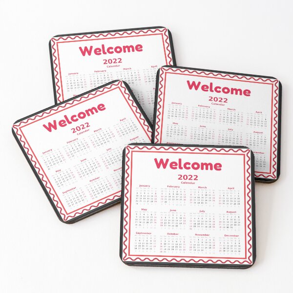 Item preview, WELCOME 2022 Calendar, Happy New Year, Bye 2021 designed and sold by Sun Sand & Sea Art.